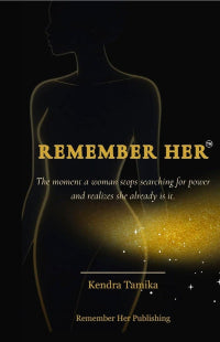 Book cover of 'Remember Her' with silhouette and glowing text on a black background